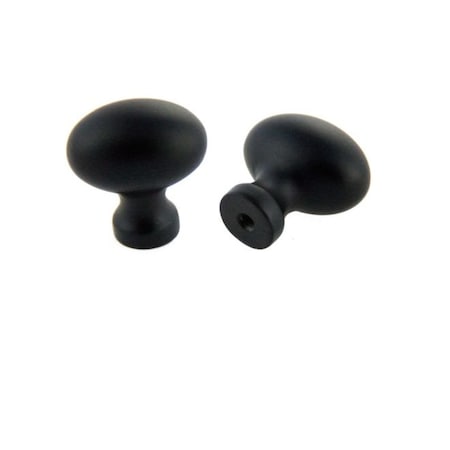 Crown 1-1/4" Football Cabinet Knob Matte Black Finish CHK83990BK